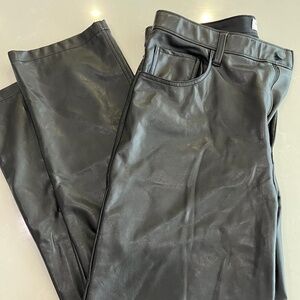 Faux leather pants